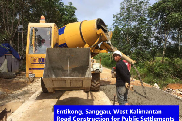 9 Entikong, Sanggau, West Borneo Concrete Road Construction